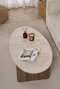 Nordure Mesa de café Orba - Travertino, Venezia Walnut